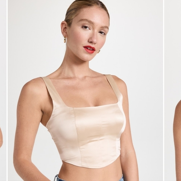 Reformation Cream and White Linen & Silk Tops Size 8/ Medium - Picture 4 of 16